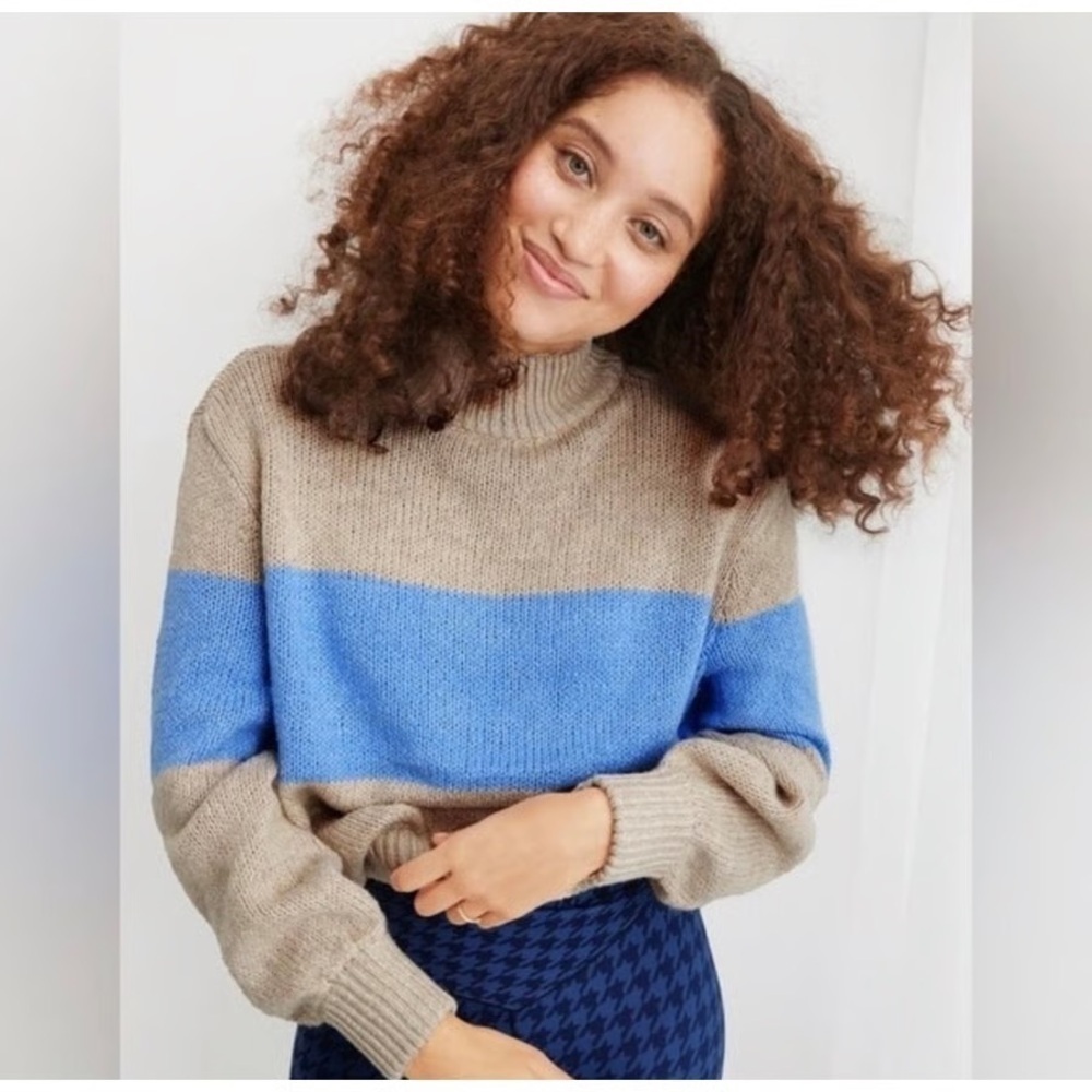 Aerie Oh-Snow-Soft Mock Neck Sweater S